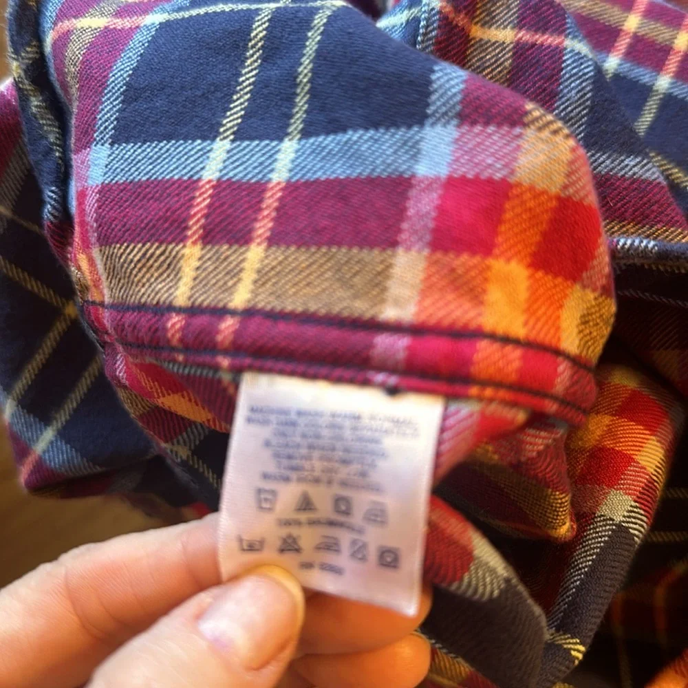 Kids Lands End Long Sleeve Flannel Shirt